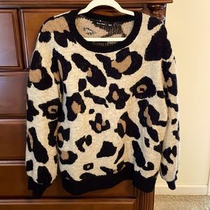 Leopard print sweater.